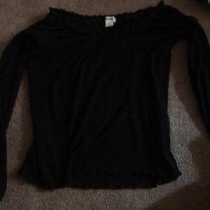 Black off the shoulder top from garage